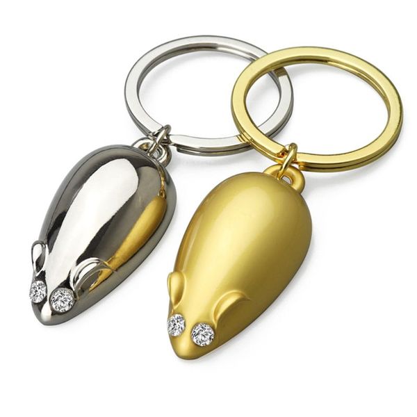

zodiac rat year metal keychain car interior decoration pendant keyring bag hanging decor new year gift, Silver