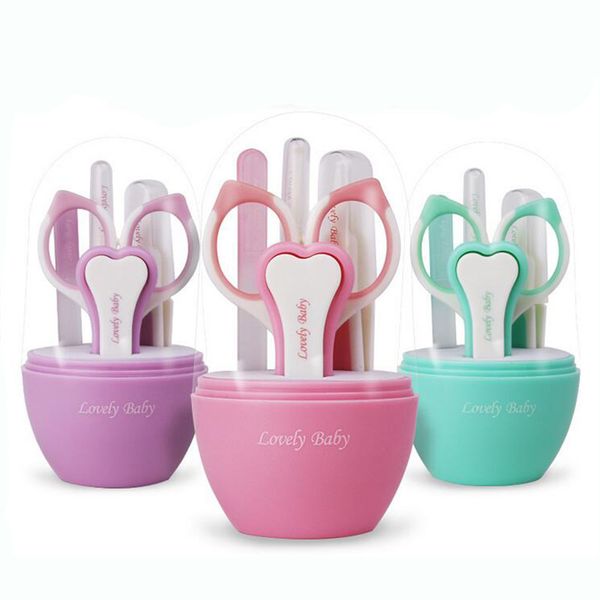 

5pcs anti-skid baby nail scissors sets bucket portable baby nail trimmer safety cutter for manicure suit newborn nail products