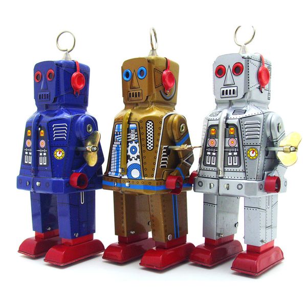 Toplama Gözler Spark Can NB Karikatür Teneke Retro Wind-Up Kızgın Robot, Clockwork Oyuncak, Nostaljik Süsleme Kid Doğum Noel Hediye, MS403,2-1