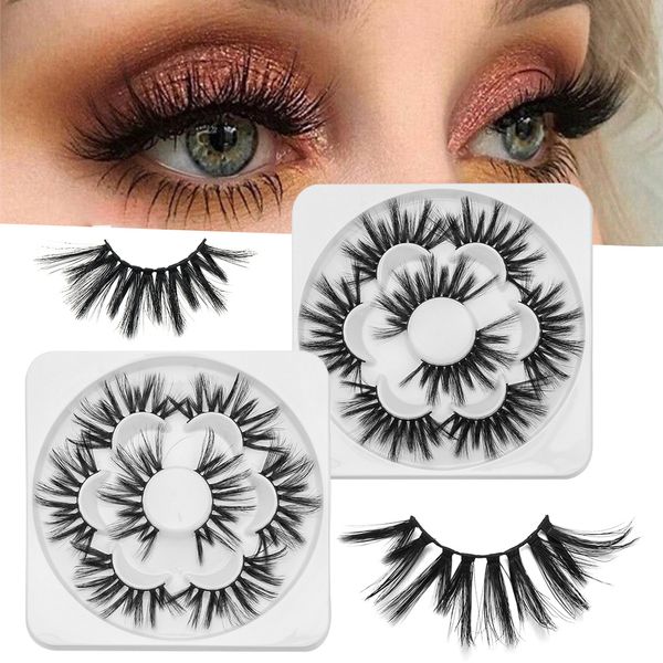 

4 pairs 3d mink lashes natural long false eyelashes volume fake lashes makeup extension eyelashes maquiagem handmade full strips