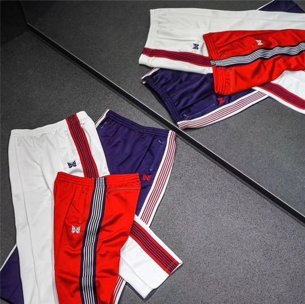 

2019 awge x needle weatpant women men 1a 1 balck white purple a ap awge embroidery butterfly draw tring awge jogger