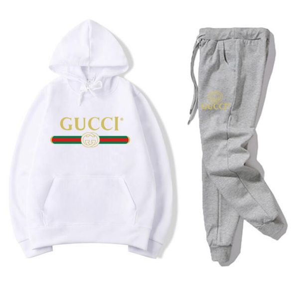 

new fashion designer tracksuit spring guccι autumn casual women sportswear men track suits hoodies hoodie+pants 2pcs, Gray