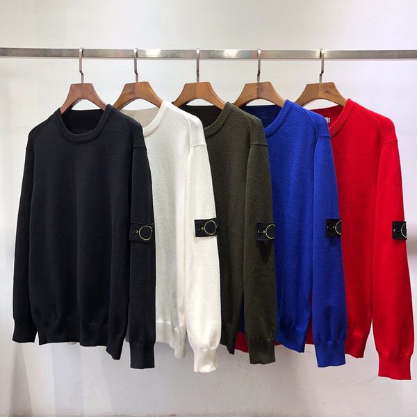 

2019 si version compass patched women men sweaters hiphop streetwear men casual sweater autumn winter pullover, White;black
