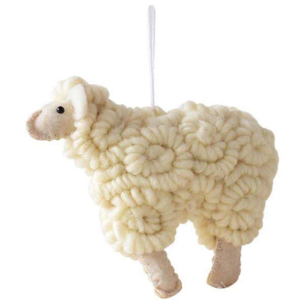 

handwork curly sheep christmas tree pendant hanging ornament felt sheep home christmas decoration gift