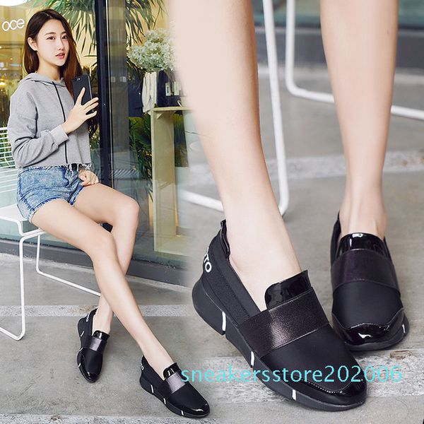 

mujer women femine slip-on casual thicken soft soled plimsolls moccasin zapatillas flat lazy leisure flattie shoes s06