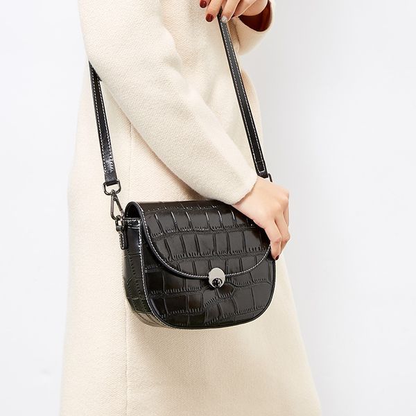 

крокодил pattern кожа качества crossbody сумки для женщин 2020 mini плечо сумка с металлической ручкой lady travel totes