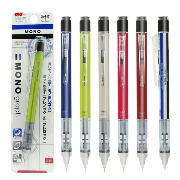 

tombow mono graph mechanical pencil 0.3mm 0.5mm professional drawing pencils japanese stationery dpa-131 dpa-132, Blue;orange