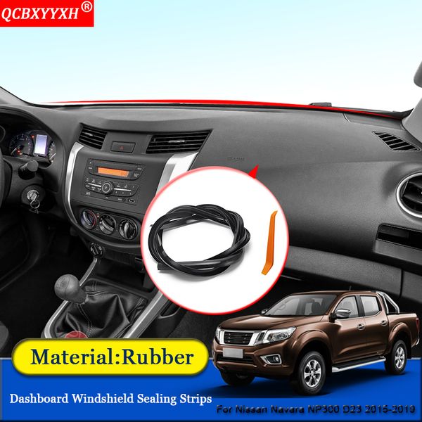 

car-styling rubber anti-noise soundproof dustproof car dashboard windshield sealing strip for navara np300 d23 2015-2019