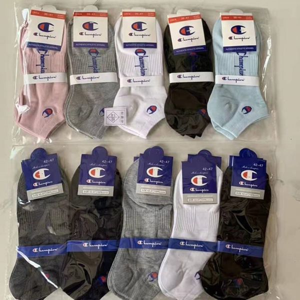 

champions letter ankle socks women men sock slippers sports cotton anklet girls hosiery short socks summer sneaker stockings 2pcs/pair