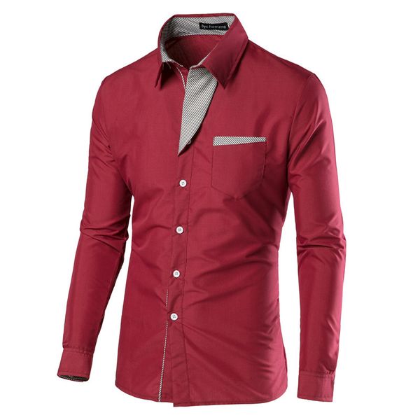 

Men Summer Designer Shirts Fashion Long Sleeve Slim Fit Casual Men Casual Shirts Plus Size M-4XL
