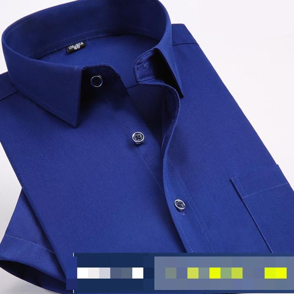 

tide new arrival fashion male 100% cotton oversized formal spring men's shirt short sleeve plus size -7xl8xl 9xl, White;black