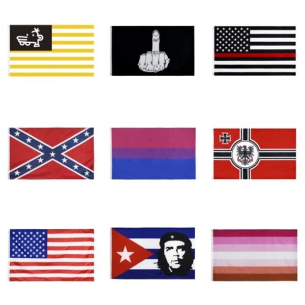 

50pcs confederate rebel flags civil war rebel flag national polyester two side pirnted 3*5 bettle flags 150*90cm#318