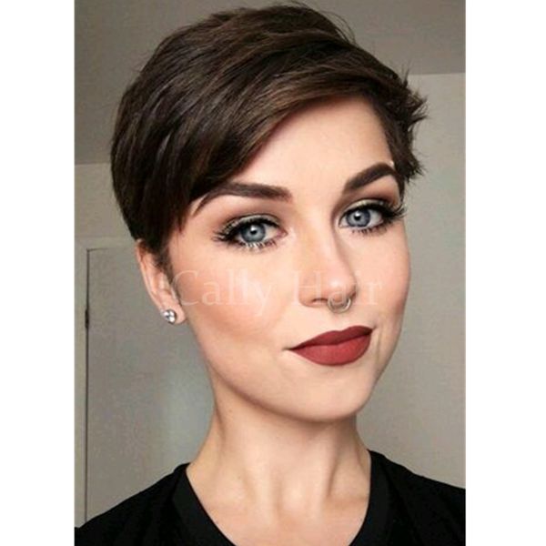 Indian Hair Pixie Cut Hairstyle 100 Brazilian Human Short