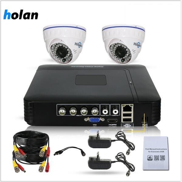 

1080p cctv camera security system surveillance dvr recorder 4 channel 2 x 2mp weatherproof outdoor/indoor remote access