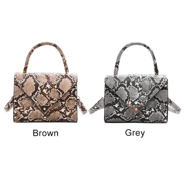 

fashion snake skin women shoulder handbags totes serpentine ladies pu leather travel messenger crossbody bags
