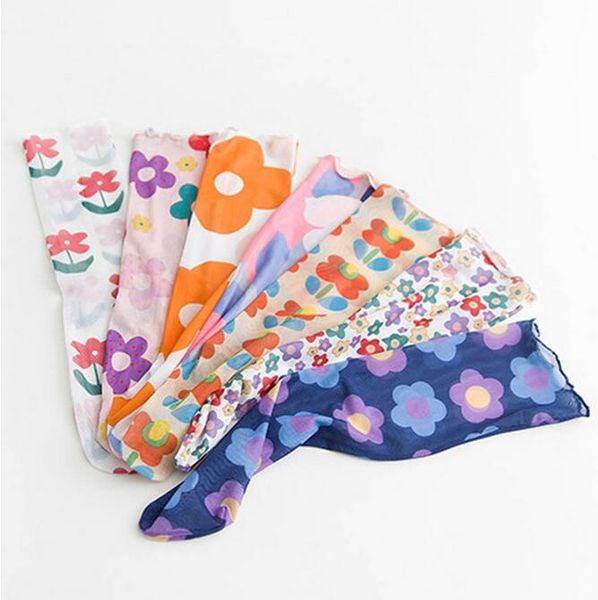 

summer new colorful tulle thin flower mesh socks cute wild net yarn pile thin breathable for girl woman dress hosiery street, Pink;yellow
