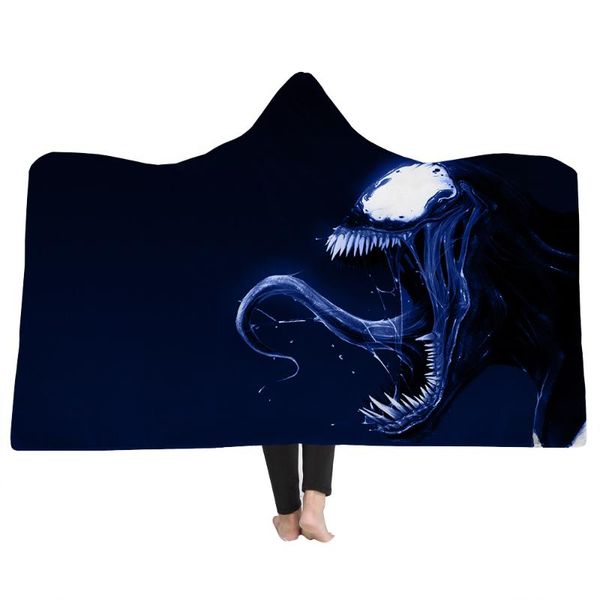 

американский фильм venom fierce одеяло с удобной мягкой шляпе держать теплое одеяло черный фон для мальчиков детей