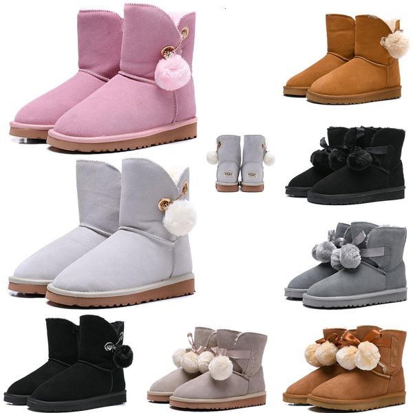 

2020 australia women boots classic snow boots tall bailey bowknot girl winter desinger keep warm women winter boots size 36-41