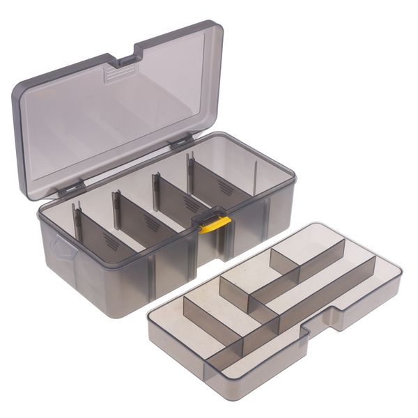 

2 layers waterproof fishing tackle box lures bait storage case organizer