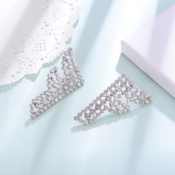 

new 1 pair drop earrings zircon initial f silver color long dangling brincos stylish party jewelry girls boho dangler