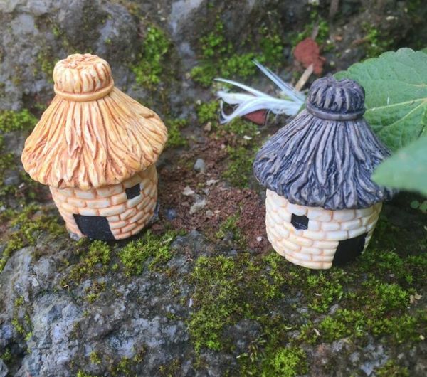 Novas decorações de jardim chegam 3cm Bonito resina artesanato casa fada miniaturas gnomo micro paisagem bonsai para decoração de casa