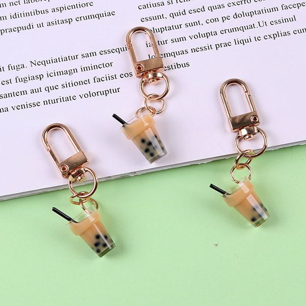 

мода молочного напитка бутылка keychain девушка женщина милый брелок ювелирные изделия женщины шарма сумка подвеска брелка аксессуары подаро, Silver