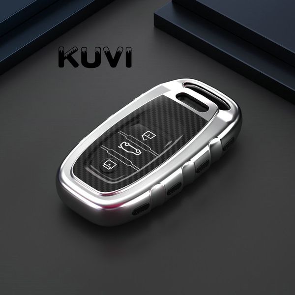 

car tpu auto protection key covers car styling case for a6l a4l q5 a3 a4 b6 b7 b8 smart carbon fiber grain shell accessorie
