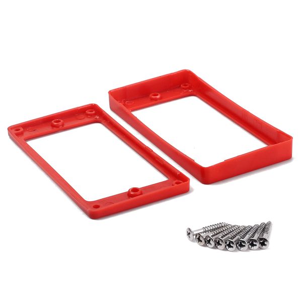 

red plastic pickup mounting ring for lp guitar w/ screw set of 2