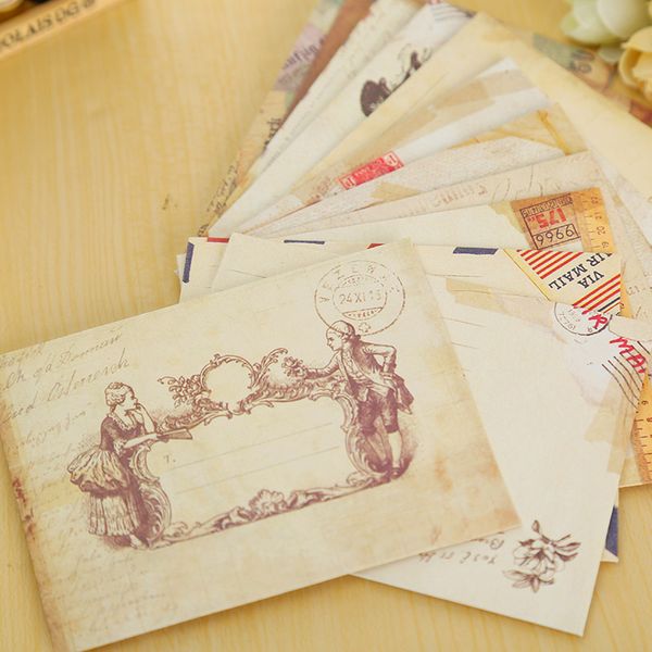 

12 pcs/lot beautiful small e13 e01 small e01 w16 student supplies simple paper envelope