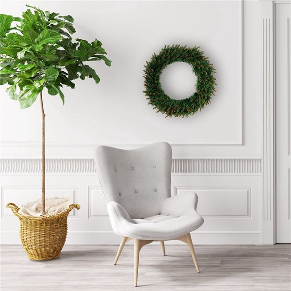 

jeyl green hanging christmas wreath 1pc diy hanging wreath christmas party decoration wall ornament garland