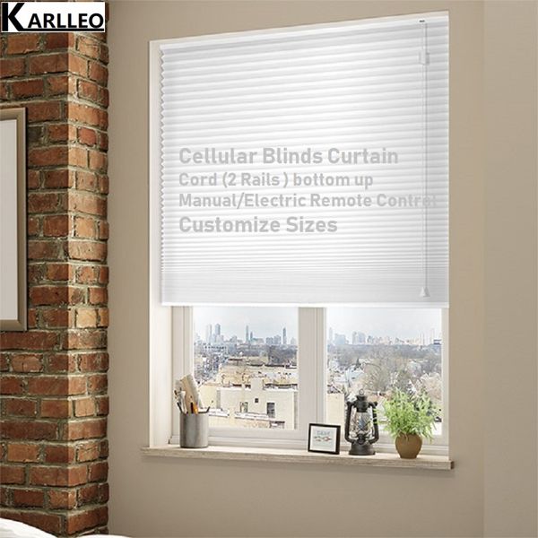 

blackout cellular honeycomb blinds shades curtain (cord,bottom up) customize sizes finished product