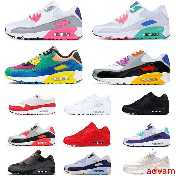 

90s 90 running shoes for man viotech be true infrared university red grape international white black women sports sneaker trainer 36-45