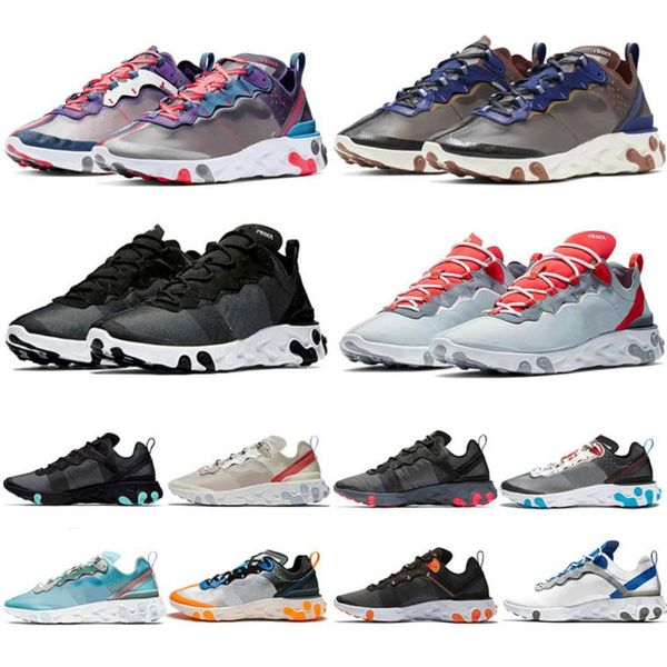 

brand new womens react 87 red orbit dusty peach mens trainers react element 55 black white grey royal red men sneakers nik 36-45