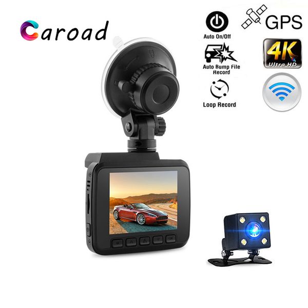 

dashcam 4k super hd 2160p dvr novatek 96660 build-in wifi gps function dual lens night vision 24 hours monitor driving recorder car dvr