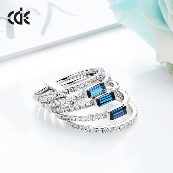 

fashion-new swarovski crystal 925 sterling silver ring.