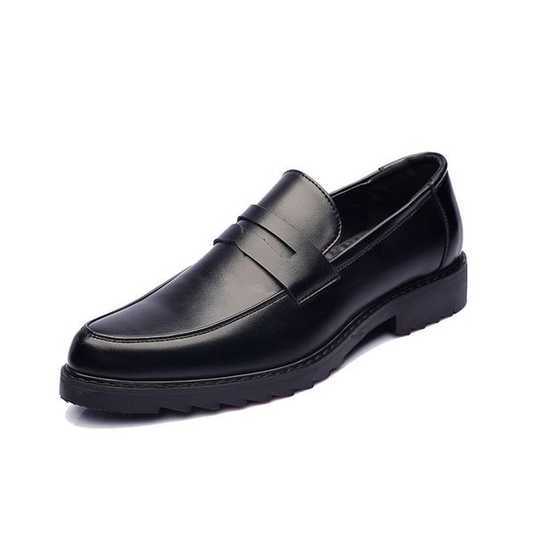 

pointed mens wedding loafer brand dress oxford shoes male formal business loafers men fashion classic british style casual leather shoes, Black