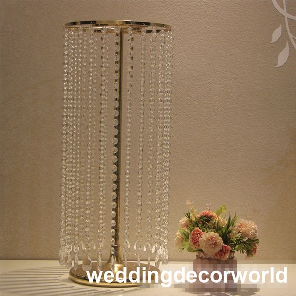 Novo estilo melhor preço barato de venda de alta candelabro de ouro do casamento peça central à venda decor0872