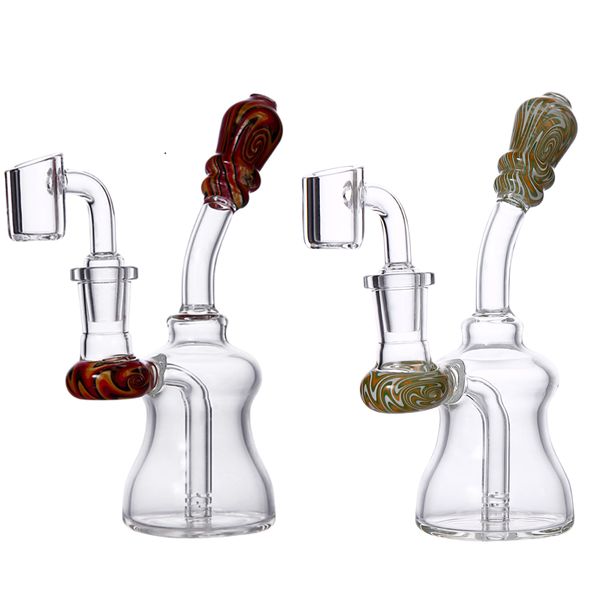 

6.3inch Glass Oil Rig стекла Бонг водопроводная труба США Цвет парик Wag Dab Rig стекло Курительная трубка с кварцевым Banger ногтей
