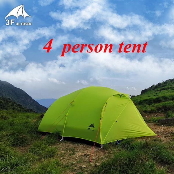 

3f 4 person 3 seasons 4 season 210t 15d silnylon camping tent