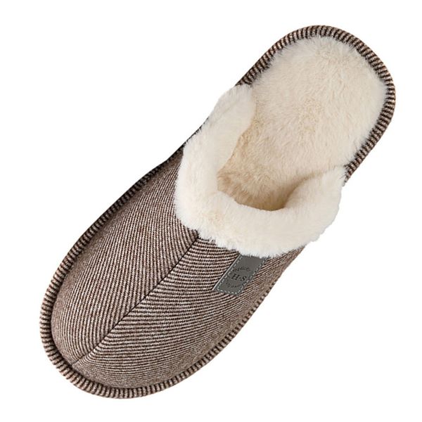 

large size plus velvet men shoes home home slippers soft floor bedroom shoes zapatos de hombre cotton non-slip casual, Black
