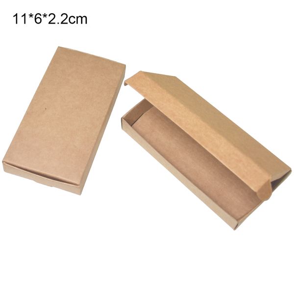 

11*6*2.2cm brown packaging kraft paper box for jewelry wedding candy chocolate handmade soap gift package box cardboard packing box 50pieces
