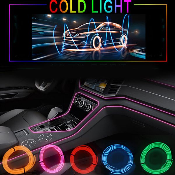 

5meter atmosphere lamp car door interior ambient light cold light line diy decorative dashboard console car-styling sale