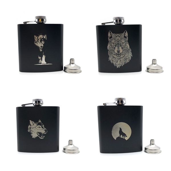 

portable stainless steel flagon travel alcohol hip flask whiskey vodka bottle jug male small mini bottle with funnel