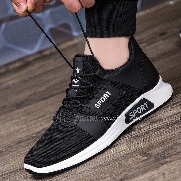 

горячая продажа мода мужская обувь mesh дышащие кроссовки walking мужчины обувь новая комфортная легкие кроссовки d-200301006