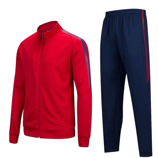 

winter long sleeve sports jackets casual skinny pants men's soccer uniform running fitness training set jacket
