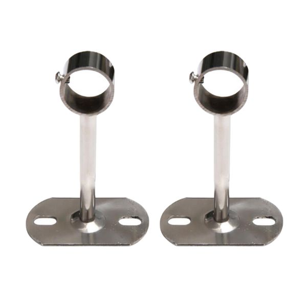 

2x stainless steel wardrobe pipe lever wall mounted support bracket