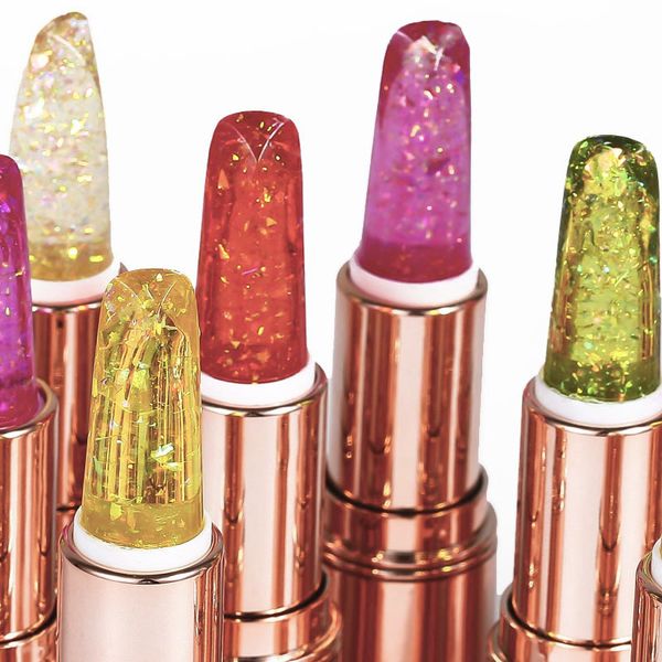 

1pc temperature changed color moisturizing jelly lipstick waterproof lip stick long-lasting star shining cosmetics tslm1