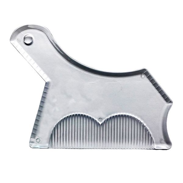 

travel beard shaping ruler styling template shaper comb salon shaving tool, Silver