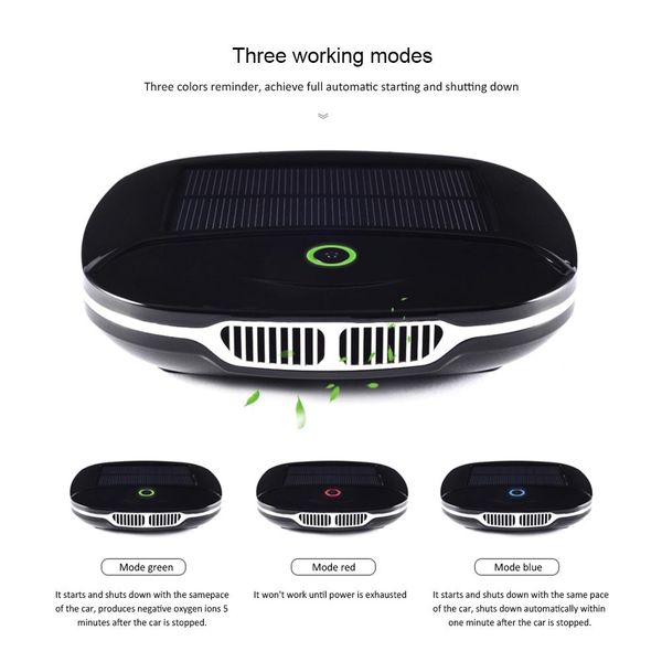 

2018 new fashion car solar air purifier formaldehyde scavenging anion negative ion dropship 7.9