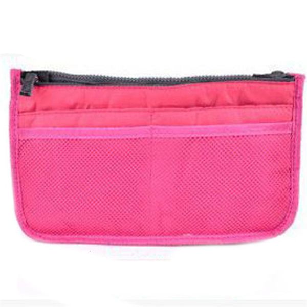

7 colors portable multifunction dual zipper storage cosmetic bag organizer holder bolsas make up bag travel makeup organizer
